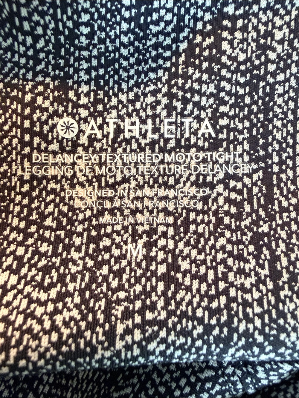 Athleta Delancey Textured Moto Black & White Leggings - Picture 9 of 10